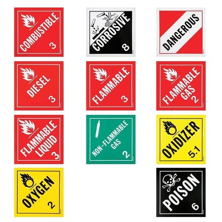 ROCKFORD SILK SCREEN PROCESS Polyethylene DOT Placards HMP-530.023